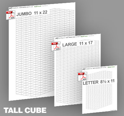 tall drawing cubes